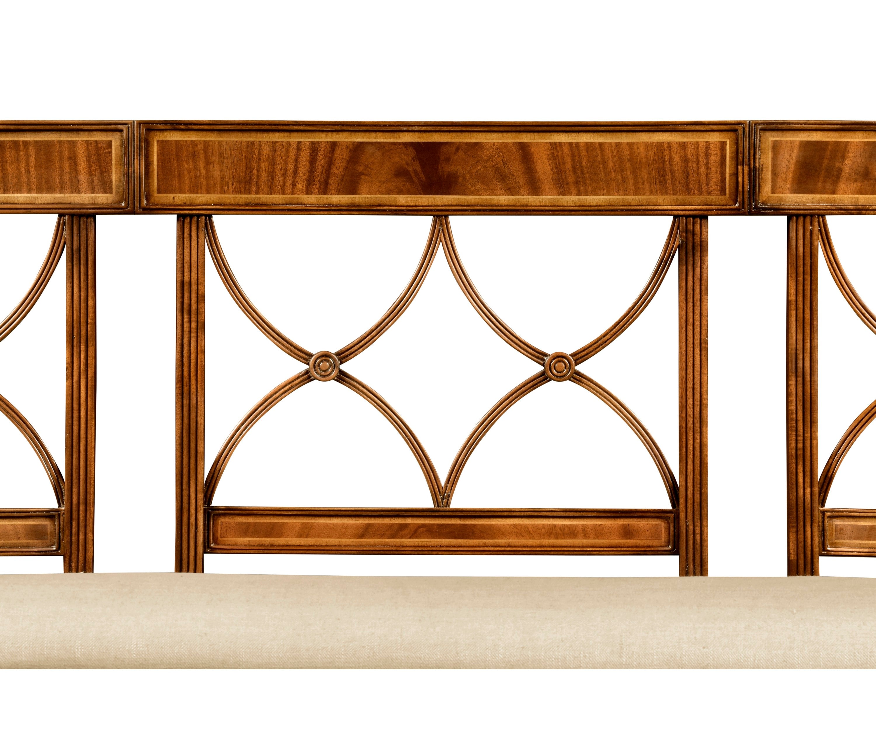 Jonathan Charles Regency Walnut Three Seater Bench ( 495627-CWM-F001 )