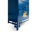 Jonathan Charles Chinoiserie Antique Blue Chest of Drawers ( 500249-PRB )