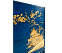Jonathan Charles Chinoiserie Antique Blue Chest of Drawers ( 500249-PRB )