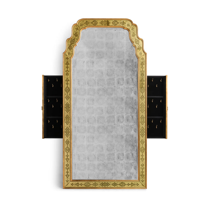 Jonathan Charles Adeline Gilded Floor Mirror