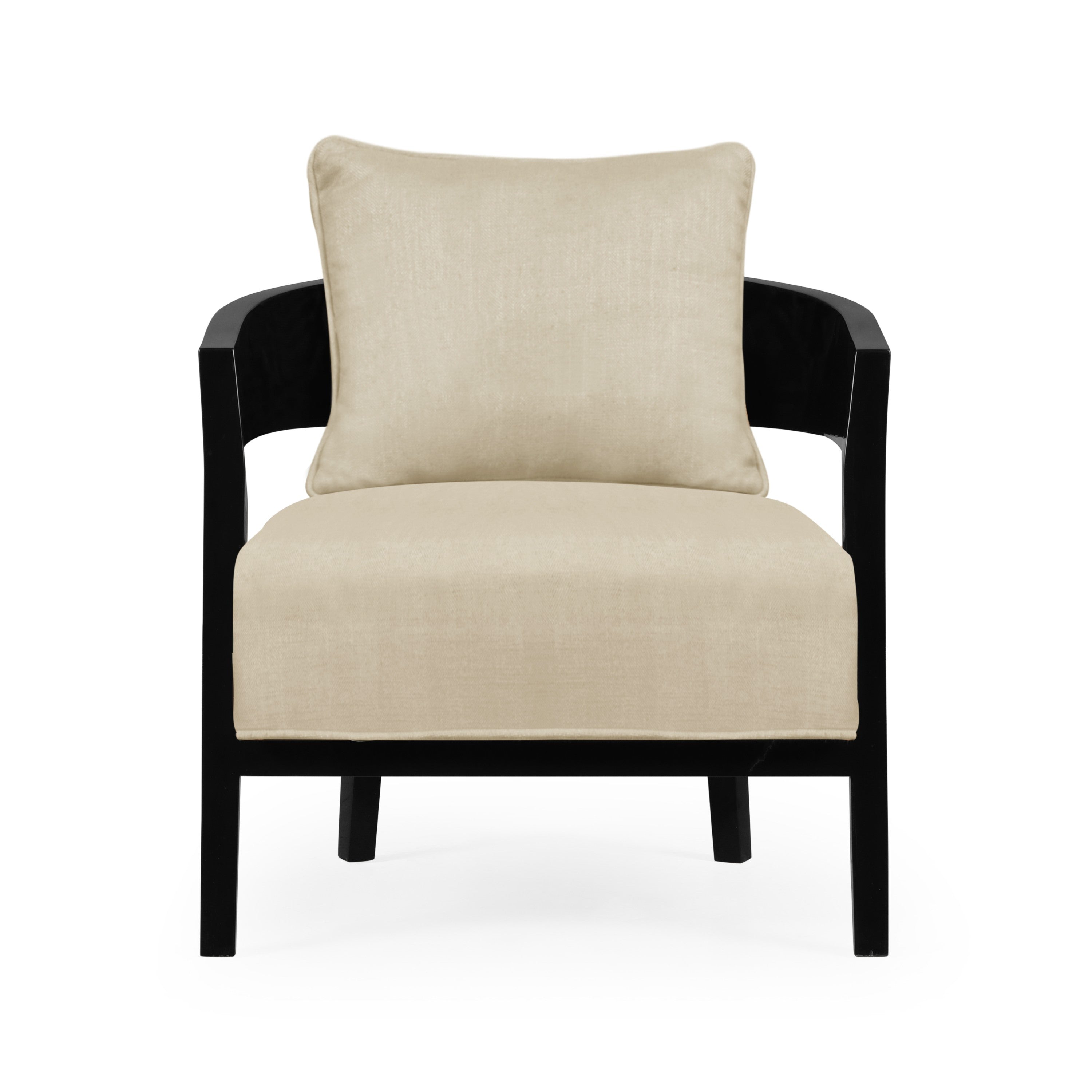 Jonathan Charles Smoky Black Tub Chair with Back Pillow ( 500118-BLG-F001 )