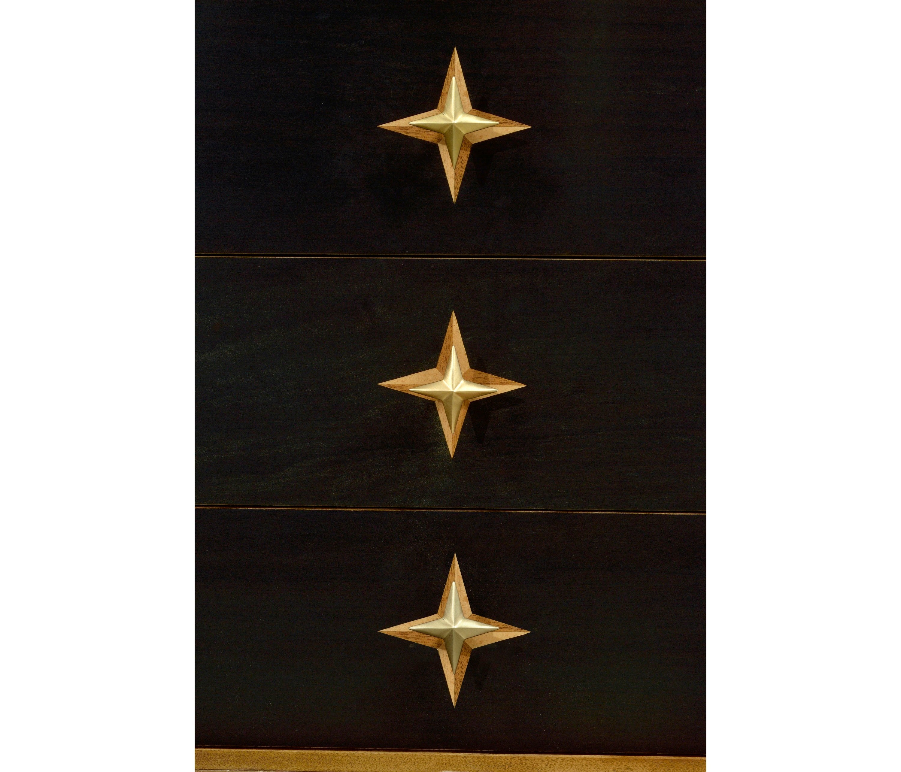 Jonathan Charles Four-Point Star 3D Geometric Cabinet ( 500020-WDG )