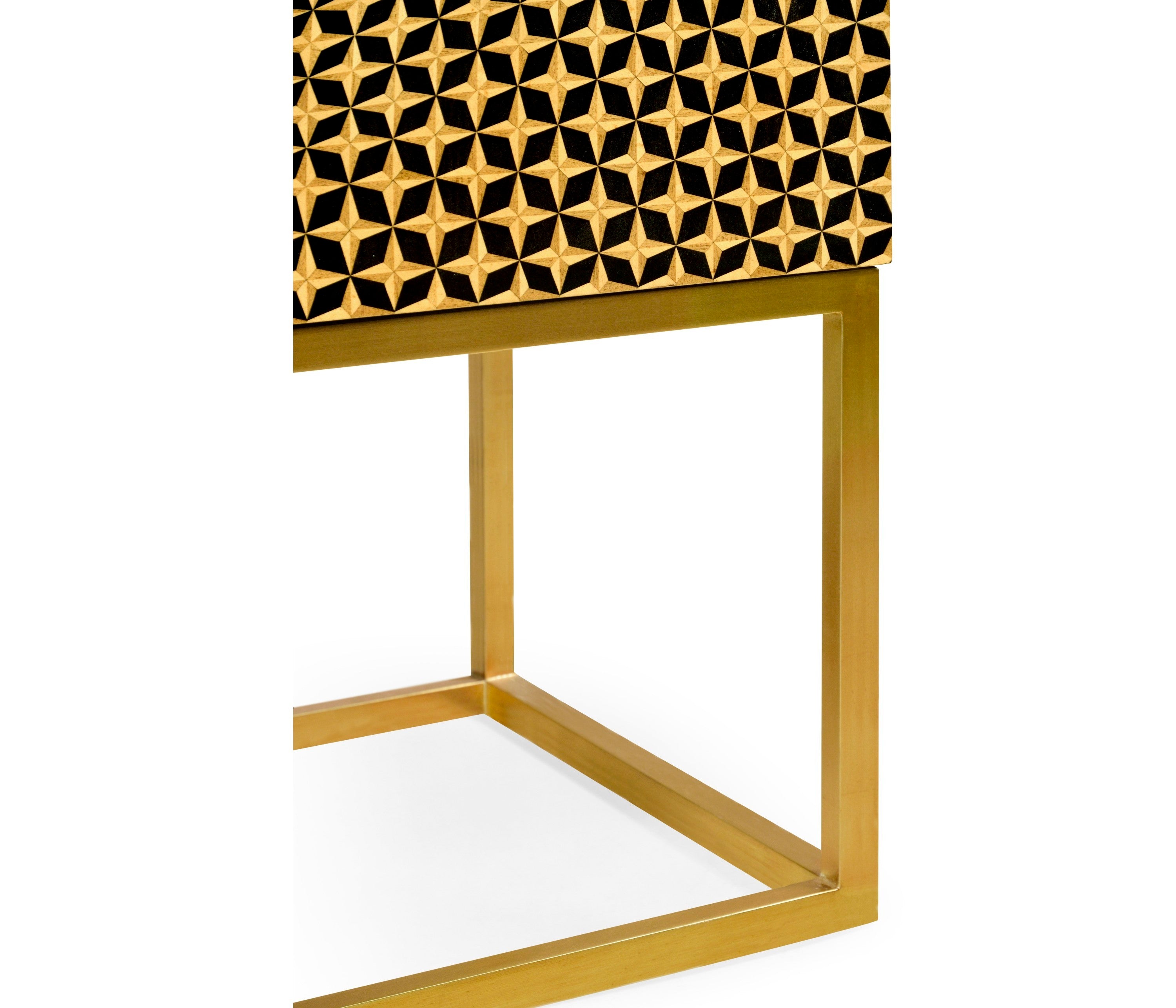 Jonathan Charles Four-Point Star 3D Geometric Cabinet ( 500020-WDG )