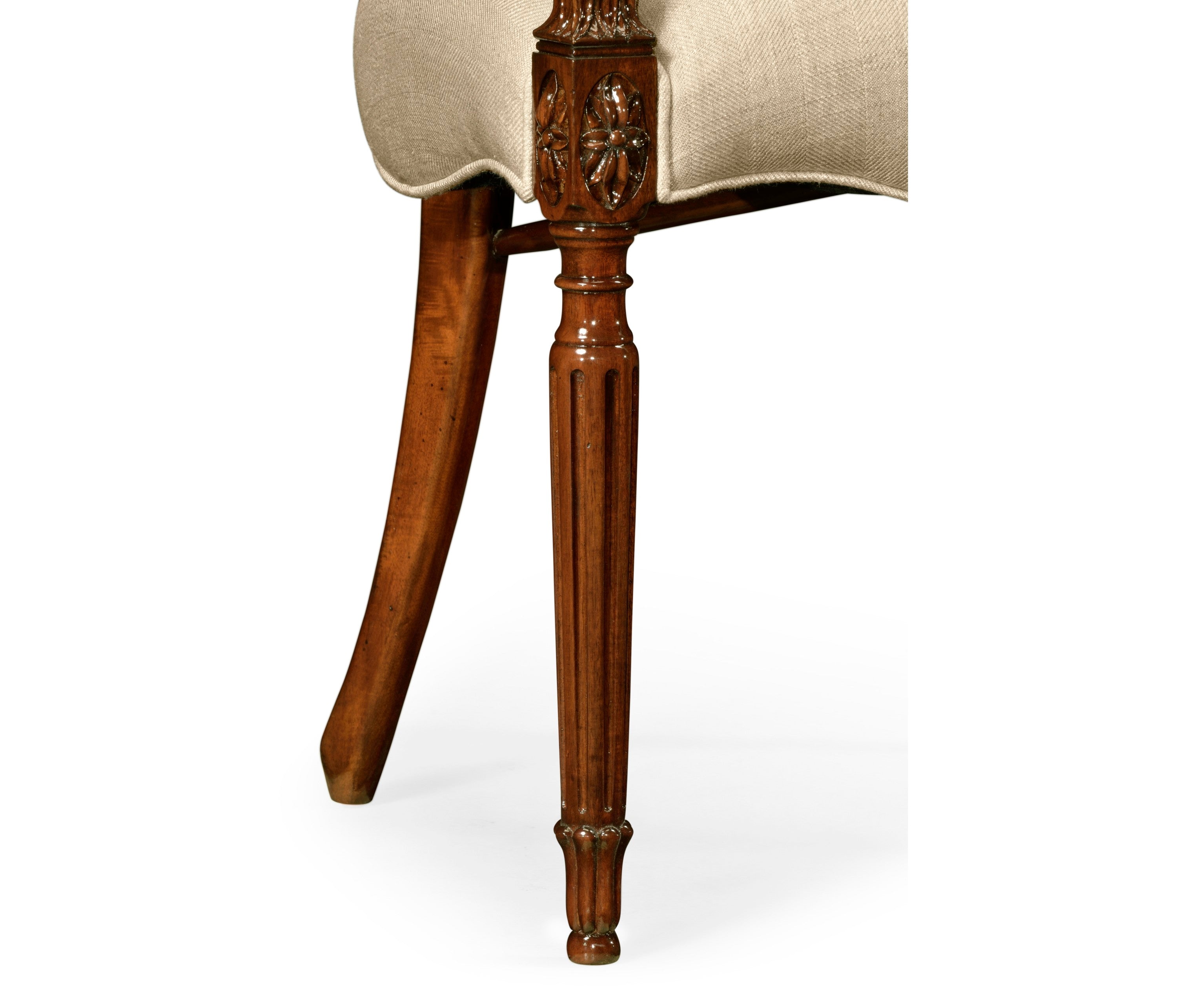Jonathan Charles Sheraton Arm Chair with Shield Back ( 499511-AC-MAM-MOP-F001 )