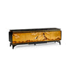 Jonathan Charles Modern Asian Smoky Black & Gold Cabinet ( 500171-AGF-BLG )