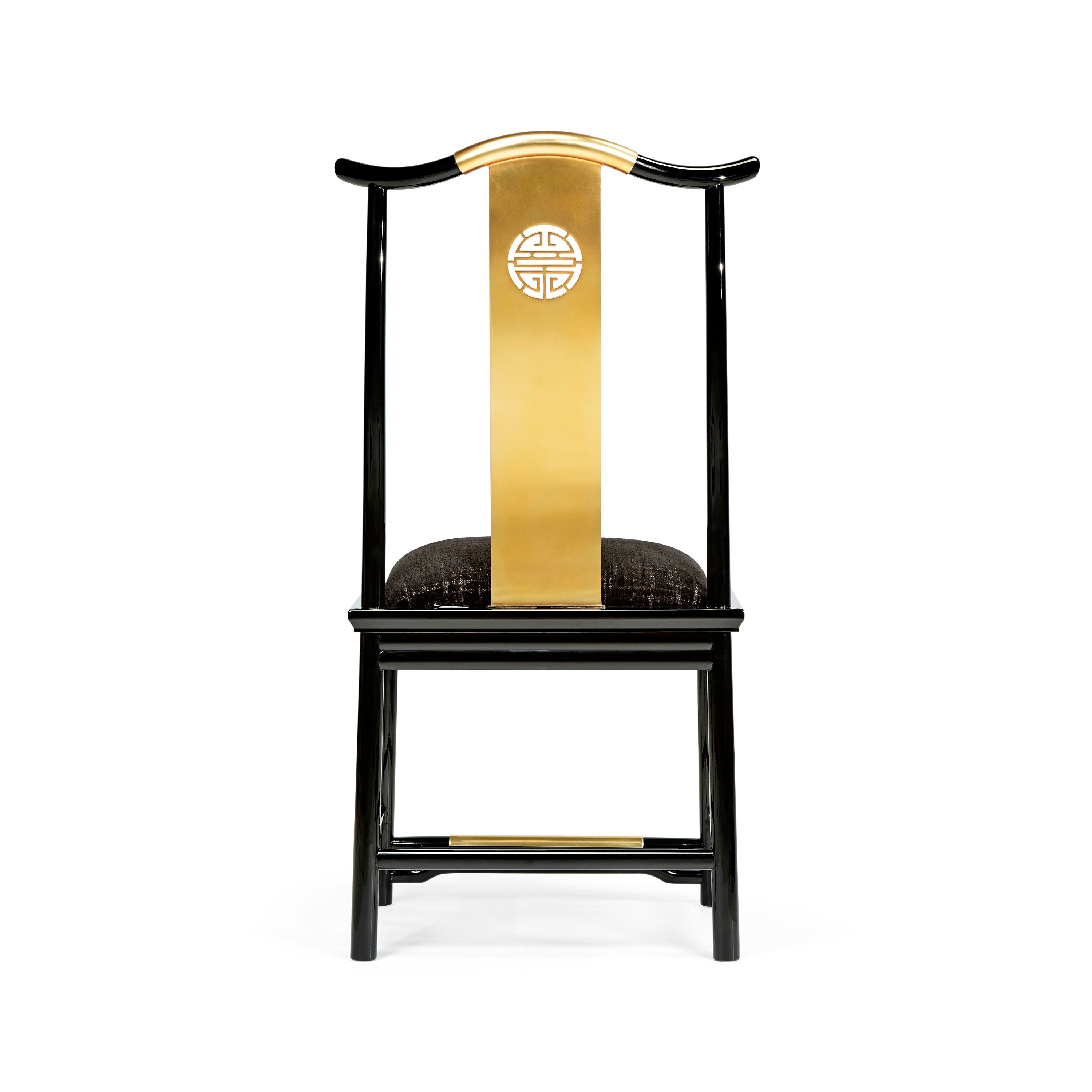 Jonathan Charles Fusion Black Gloss Dining Side Chair ( 500250-SC-LBG-F048 )
