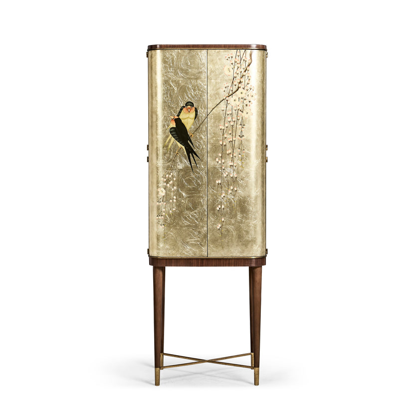 Jonathan Charles Handpainted Light Gold Foil Cabinet ( 495893-WRC-LGF )