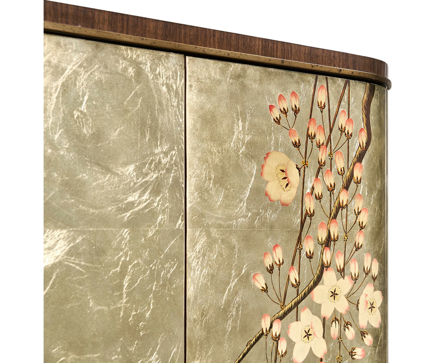 Jonathan Charles Handpainted Light Gold Foil Cabinet ( 495893-WRC-LGF )