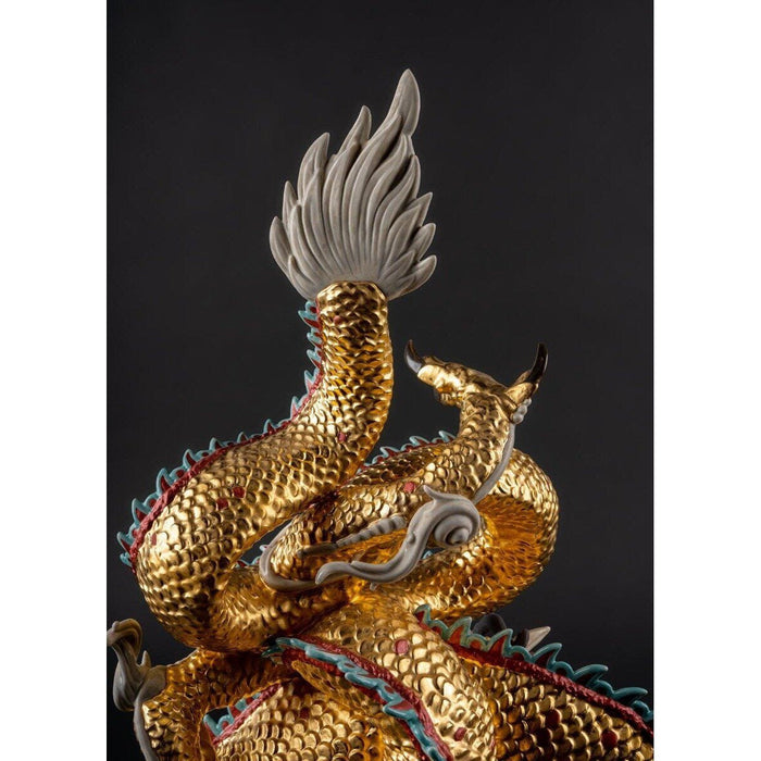 Lladro Protective dragon golden -Special Edition