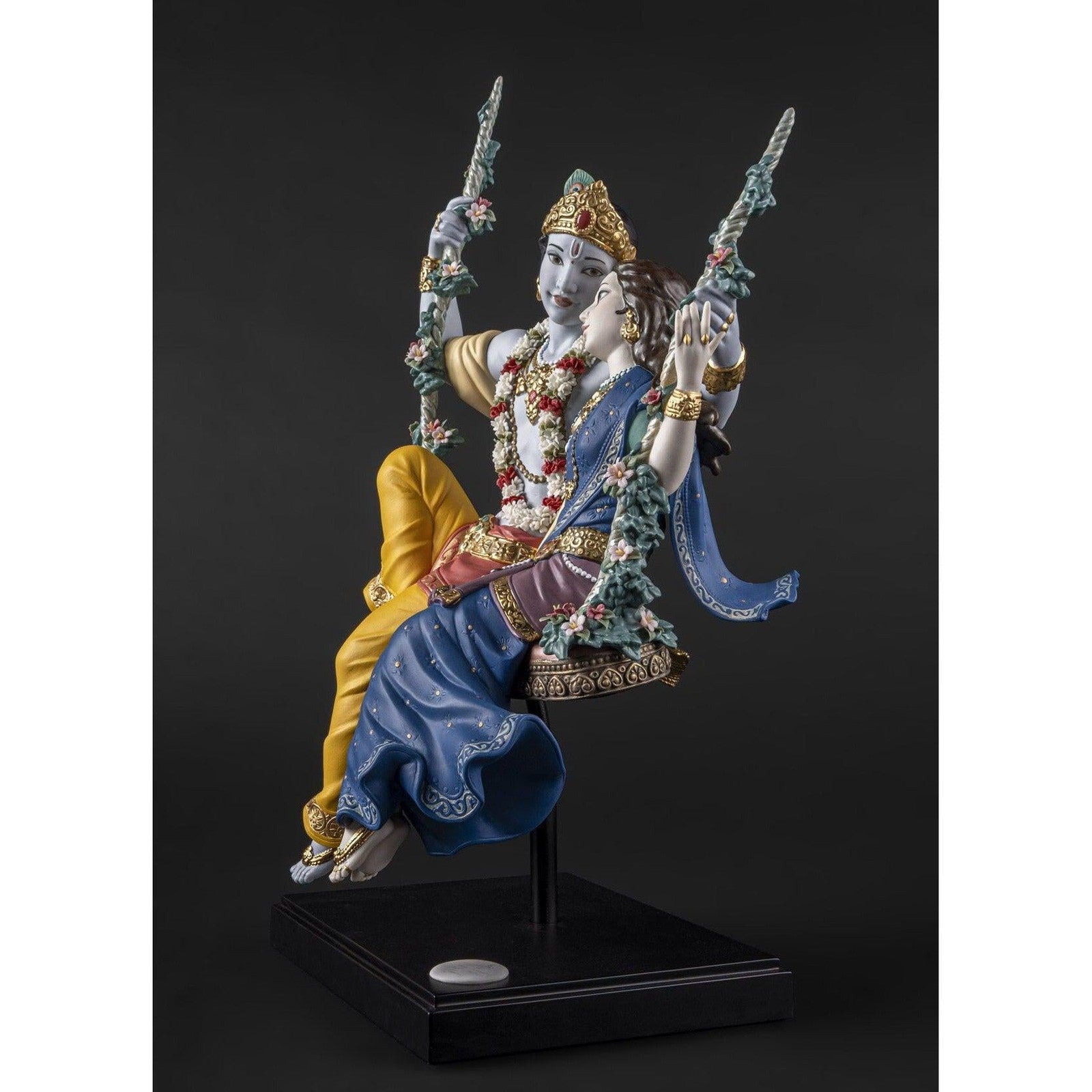 Lladro Radha Krishna on a Swing