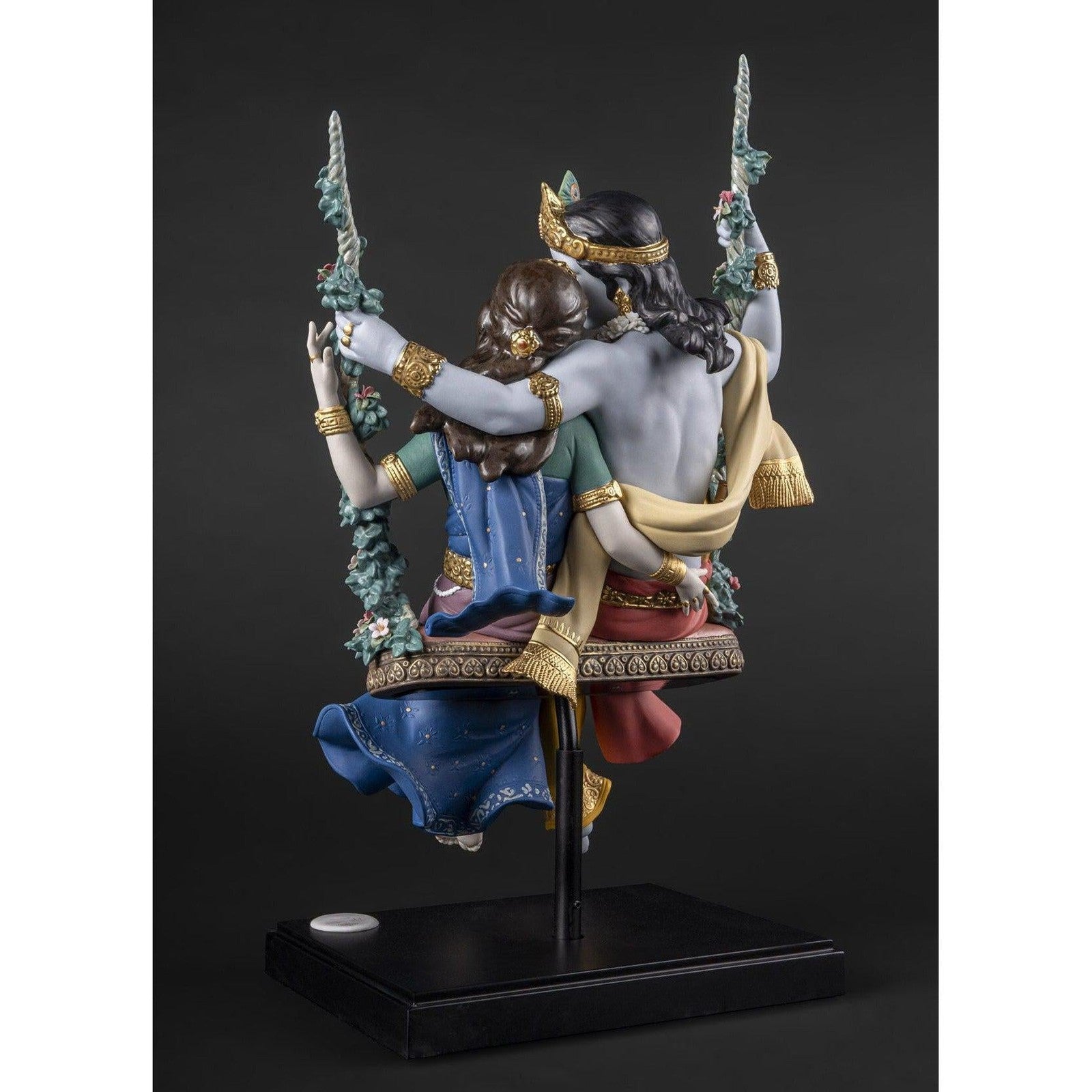 Lladro Radha Krishna on a Swing