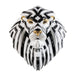 Lladro Lion mask black-gold