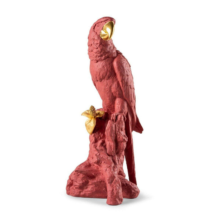 Lladro Macaw bird - Red Gold