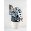 Lladro Vase with flowers blue