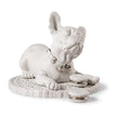 Lladro French Bulldog With Macarons (Re-Deco)