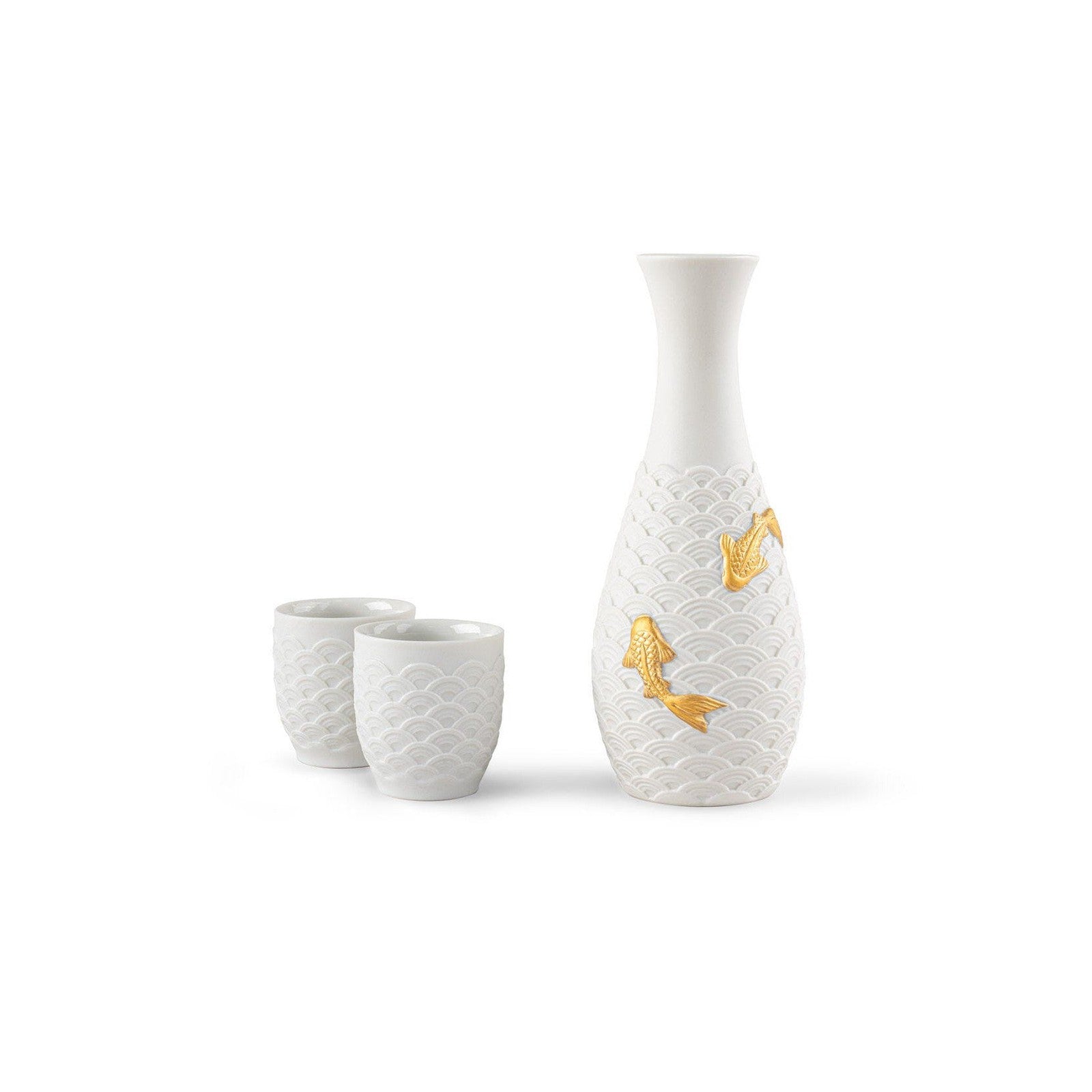 Lladro Koi Sake Set
