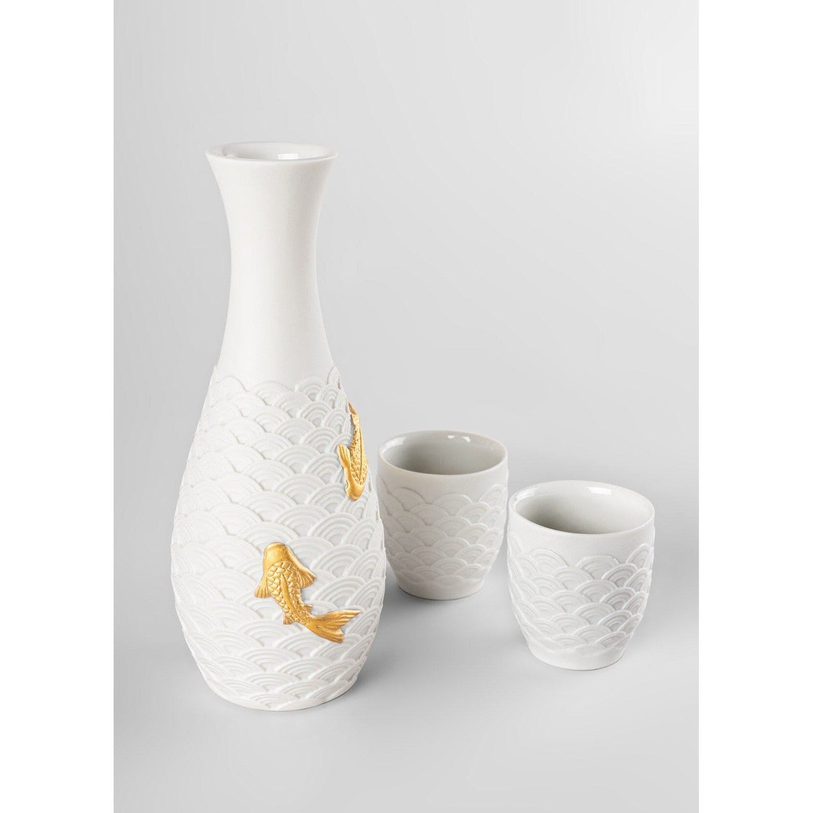 Lladro Koi Sake Set