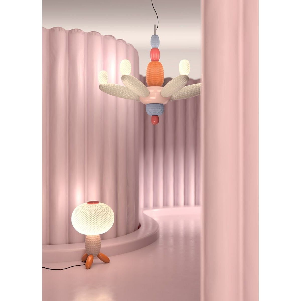 Lladro Soft Blown Table Lamp