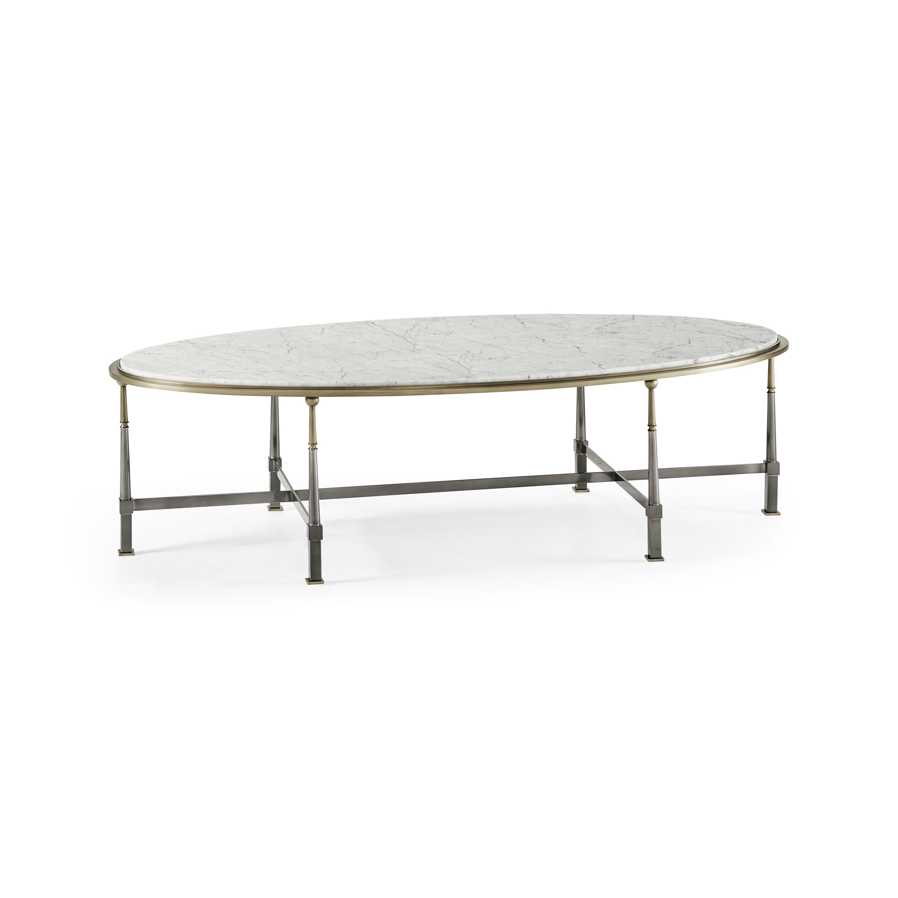 Jonathan Charles Hamilton Oval Cocktail Table ( 496064-SDG-M025 )