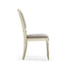 Jonathan Charles Flare Uph. Side Chair Flared Top - London Mist