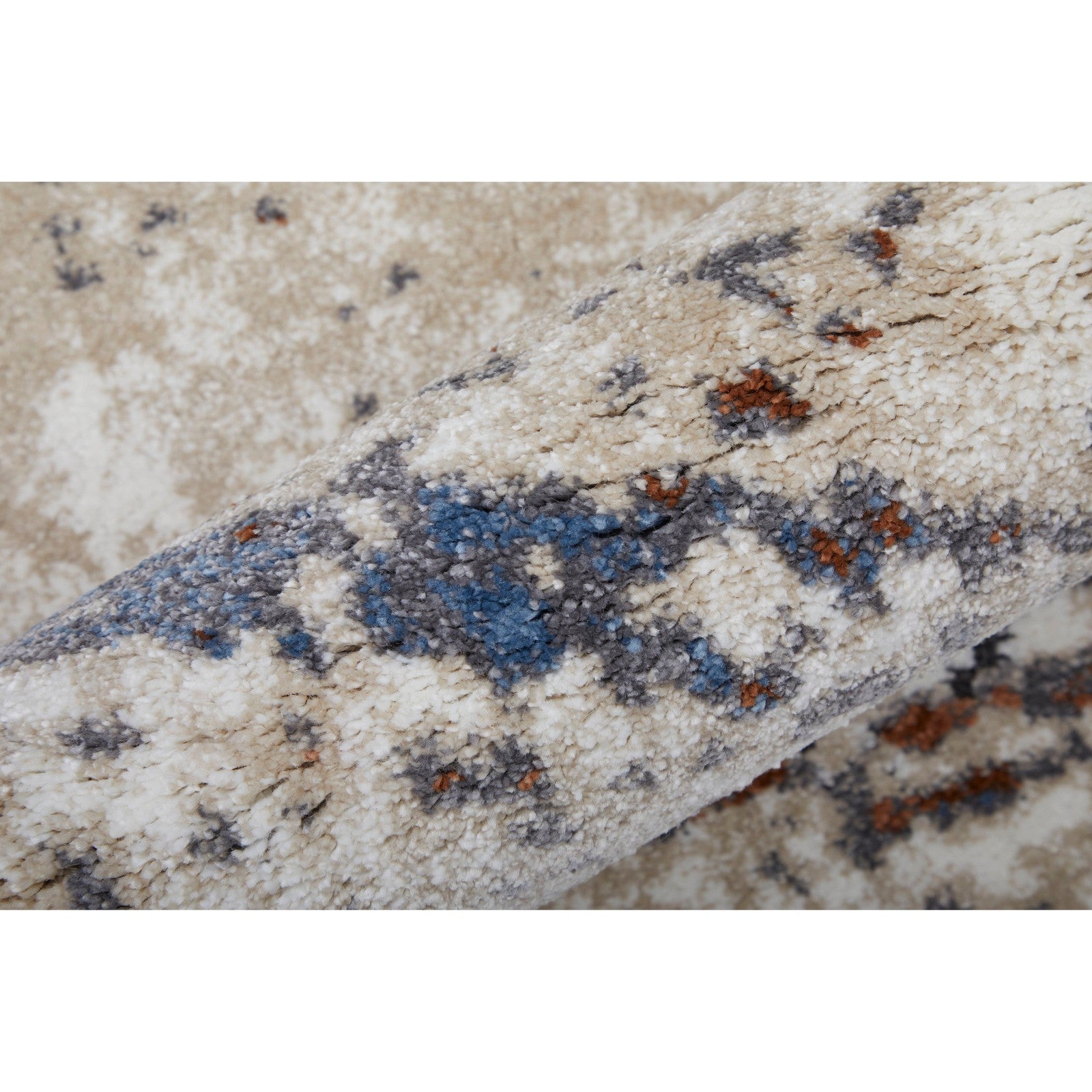 Feizy Gilmore 39MLF Modern Abstract in Ivory/Blue/Gray