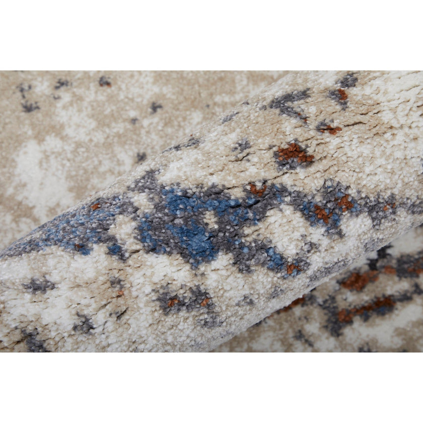 Feizy Gilmore 39MLF Modern Abstract in Ivory/Blue/Gray
