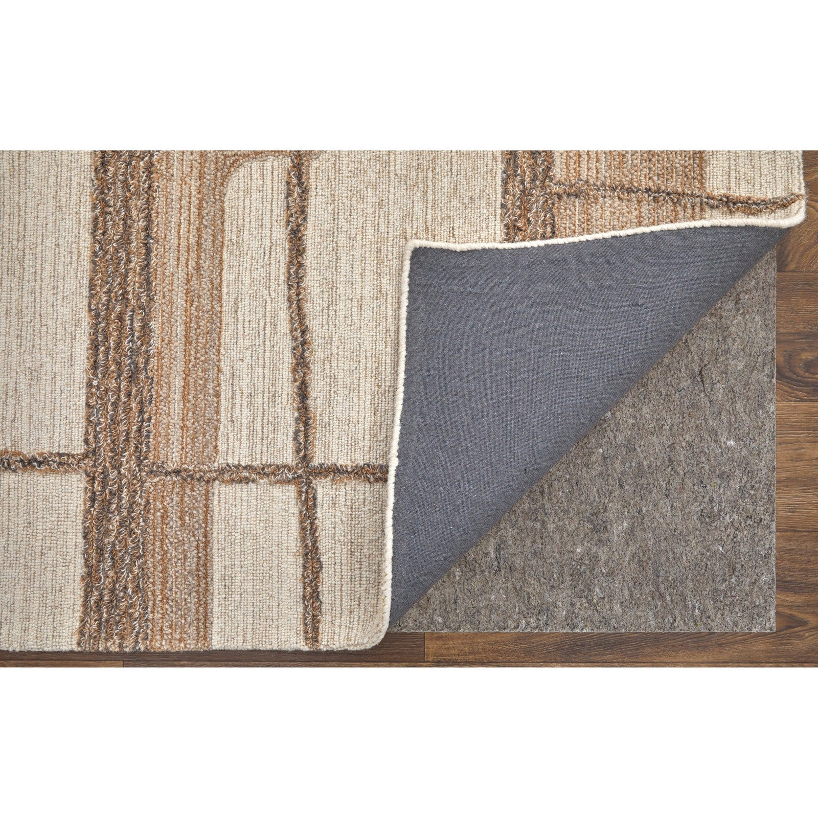 Feizy Pollock 8954F Modern Geometric in Ivory/Brown/Tan