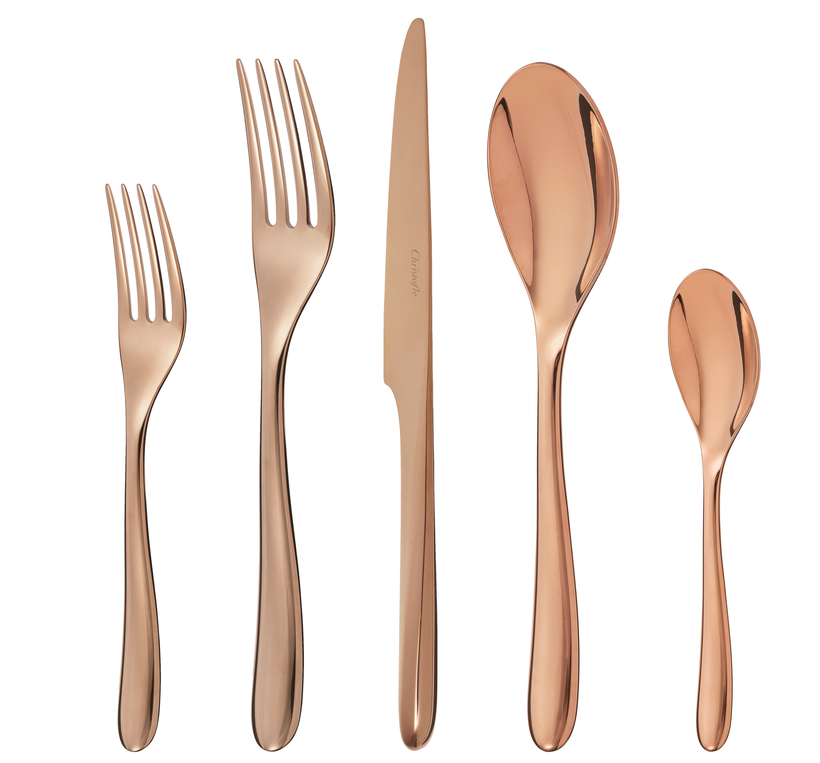 Christofle L'Ame de Christofle Stainless Steel- PVD 5-Piece Place Setting Copper