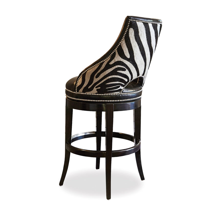 Ambella Zebrano Swivel Barstool
