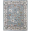 Feizy Dartmouth 39QNF Transitional Floral & Botanical Rug in Blue/Ivory/Brown