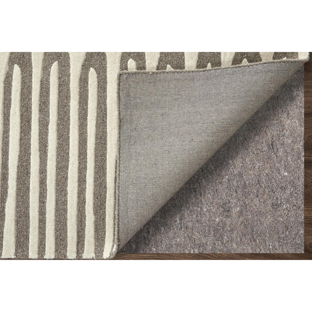 Feizy Kimball 8A31F Transitional Abstract Rug in Taupe/Ivory