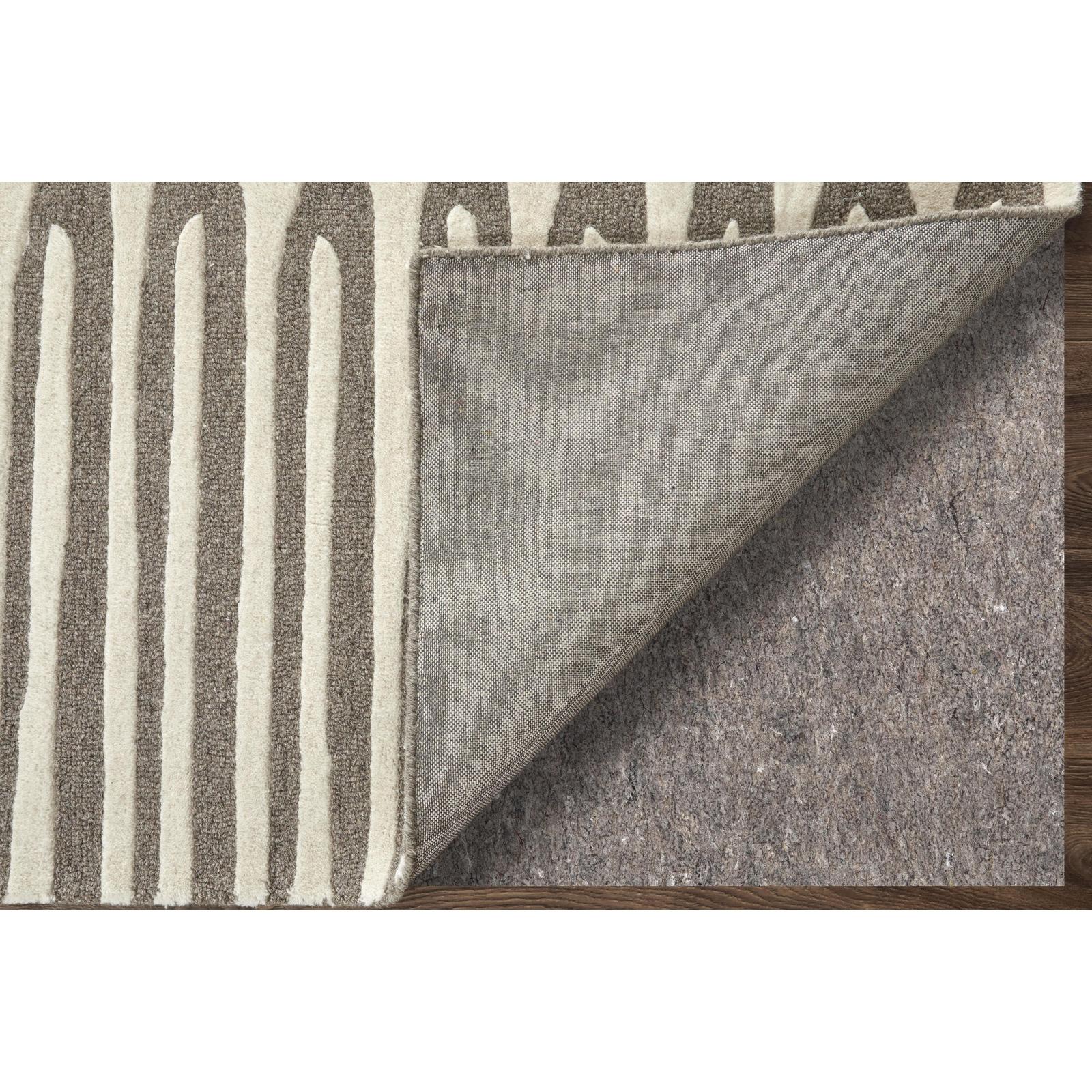 Feizy Kimball 8A31F Transitional Abstract Rug in Taupe/Ivory