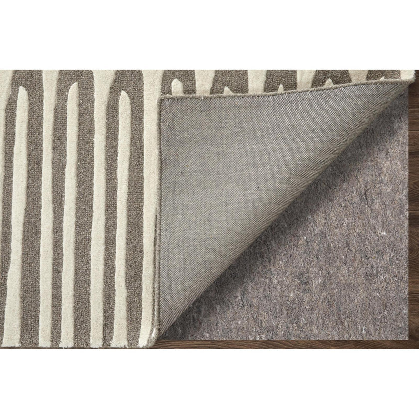 Feizy Kimball 8A31F Transitional Abstract Rug in Taupe/Ivory
