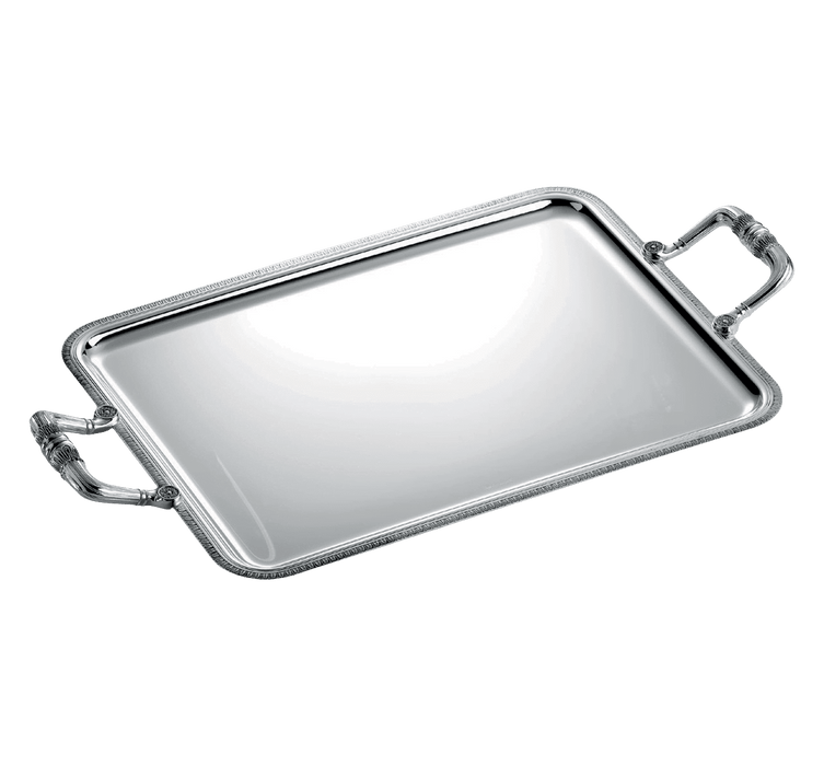 Christofle Malmaison Silver-Plated Rectangular Serving Tray with Handles