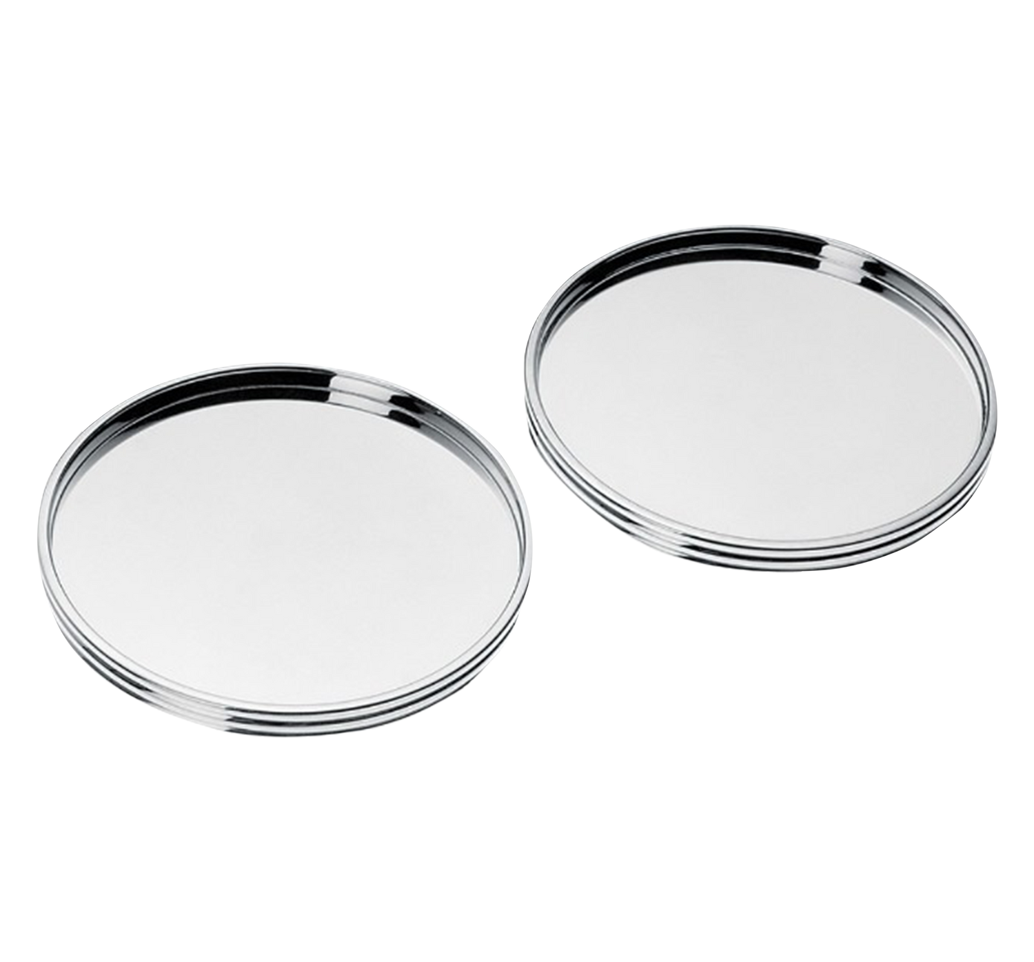Christofle K+T Silver Plated 2 Glass Coasters