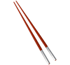 Christofle UNI Silver-Plated Red Japanese Chopsticks