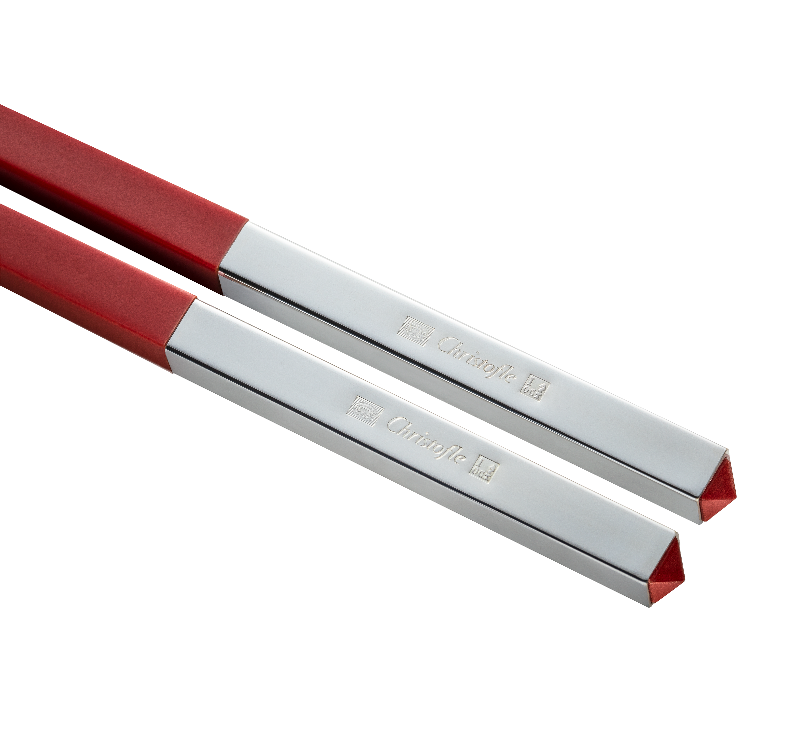 Christofle Uni Silver Plated Chinese Chopsticks And Chopstick Rests - Set of 2