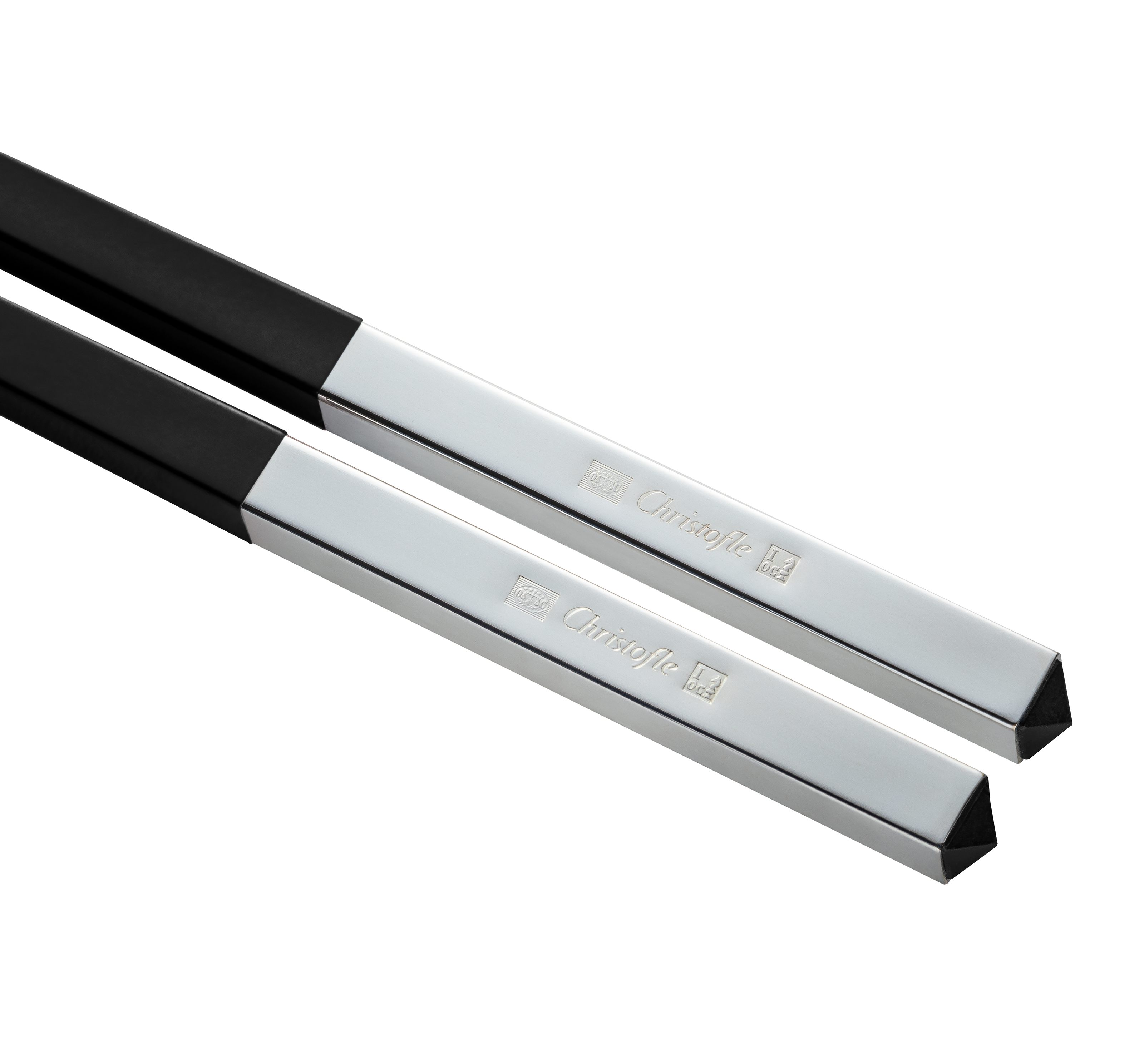 Christofle Uni Silver Plated Chinese Chopsticks And Chopstick Rests - Set of 2