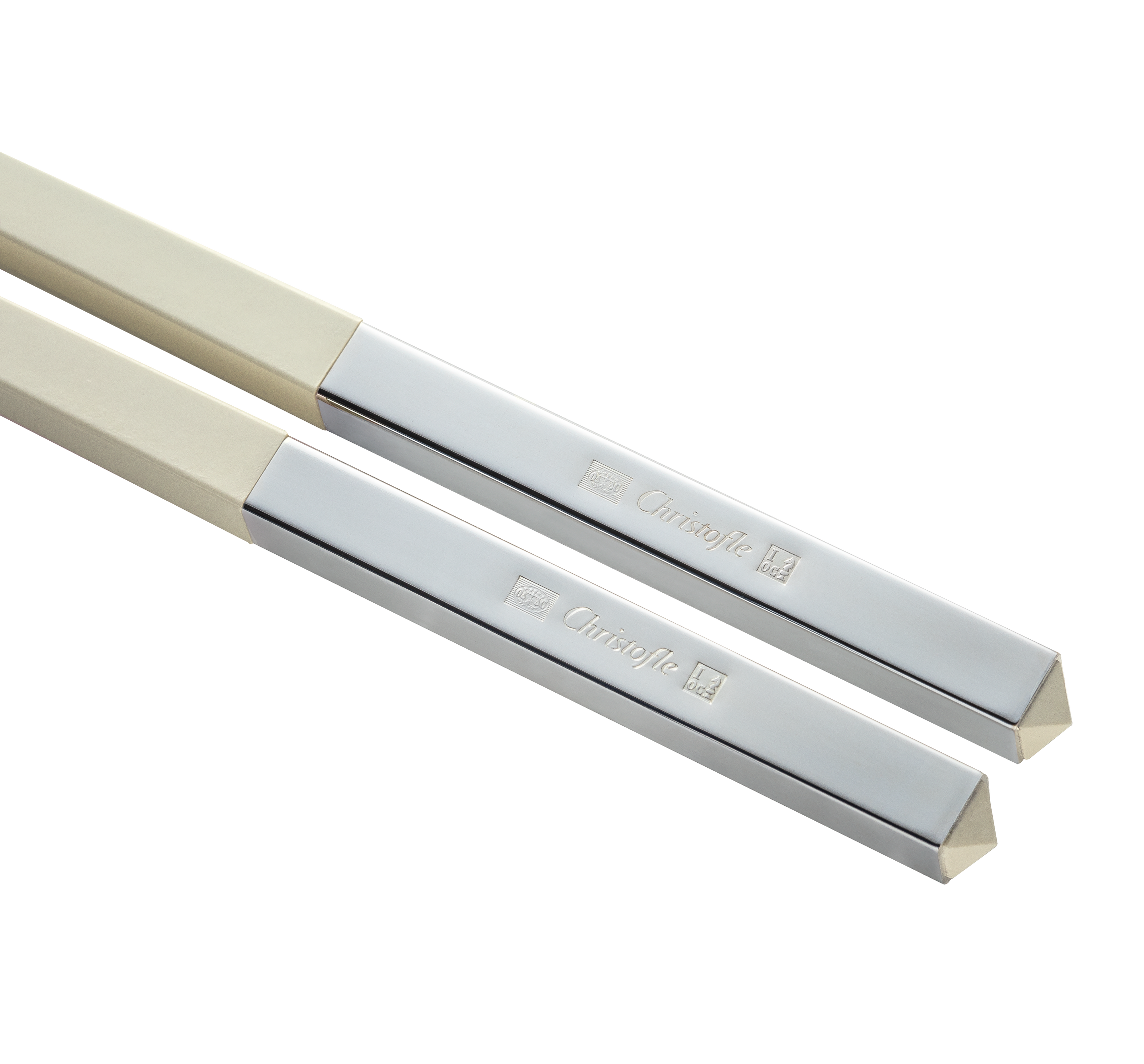 Christofle Uni Silver Plated Chinese Chopsticks And Chopstick Rests - Set of 2