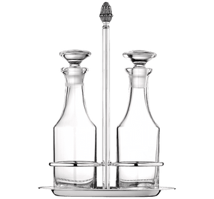 Christofle Malmaison Silver Plated Oil And Vinegar Cruet Set