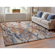 Feizy Gilmore 39MPF Modern Watercolor Rug in Blue/Orange/Gray
