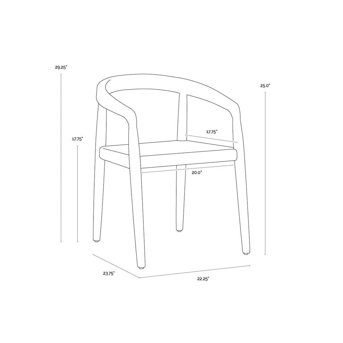 Sunpan Cayman Dining Armchair