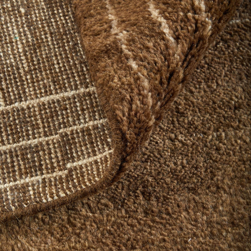 Feizy Agape 69HAF Modern Abstract Rug in Brown/Ivory