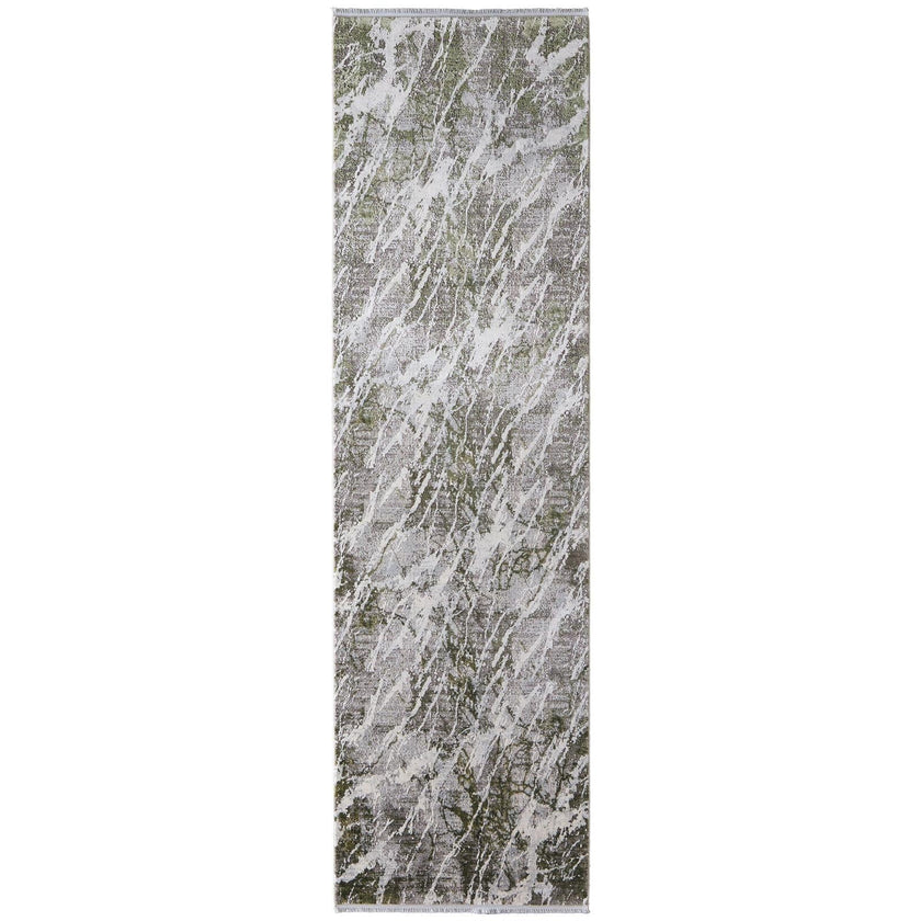 Feizy Cadiz 39N6F Modern Abstract Rug in Gray/Green/Taupe