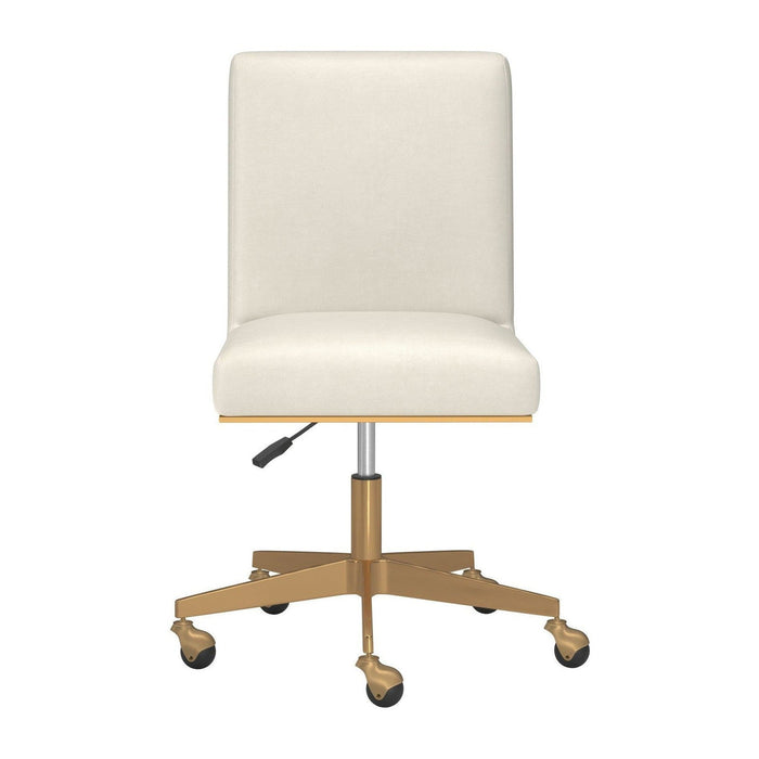 Sunpan Dean Office Chair - Brushed Brass - Meg Ivory