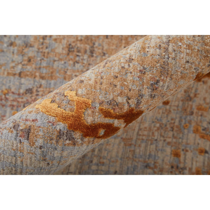 Feizy Pryor 39NEF Modern Abstract in Gold/Brown/Gray