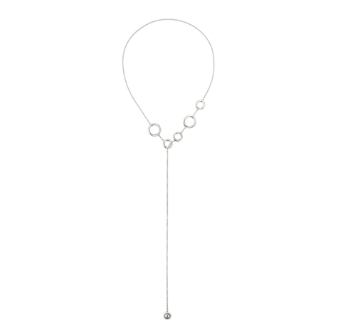 Christofle Idole de Christofle Sterling Silver Long Necklace 5 Rings