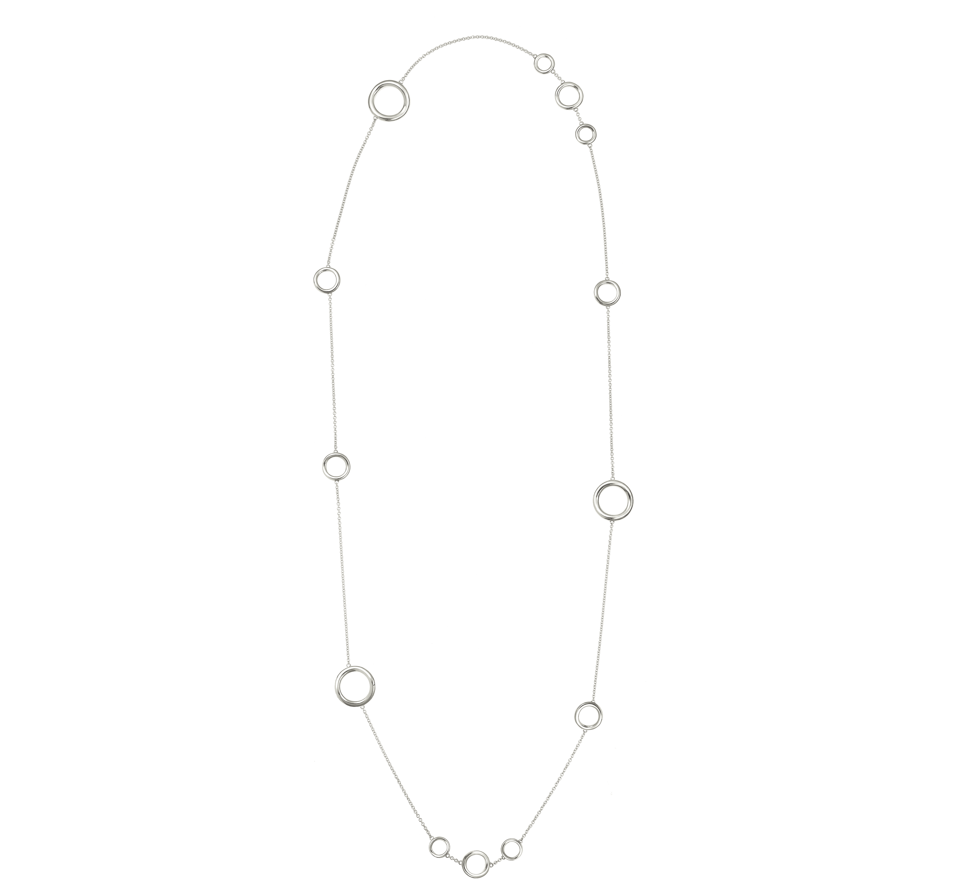 Christofle Idole de Christofle Sterling Silver Multi Ring Long Necklace