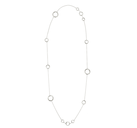 Christofle Idole de Christofle Sterling Silver Multi Ring Long Necklace