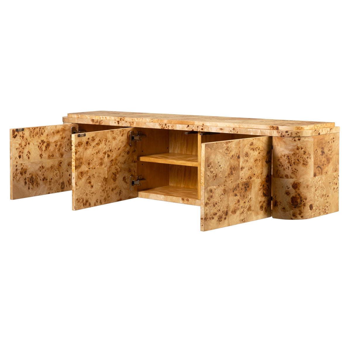 Ambella Naomi Wall Hanging Console - Burl